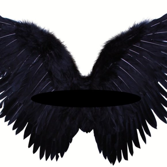 HALLOWEEN. Black Feather Wings! Masquerade/Cosplay/Super Hero (Unisex) L - Picture 6 of 7
